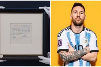 Leo Messi's first contract Auction