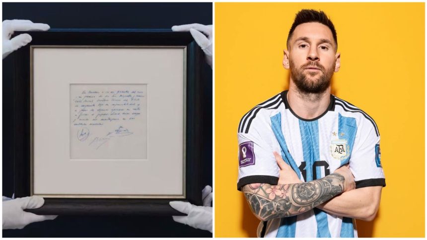 Leo Messi's first contract Auction