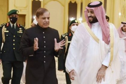 Mohammed Bin Salman with Shehbaz Sharif