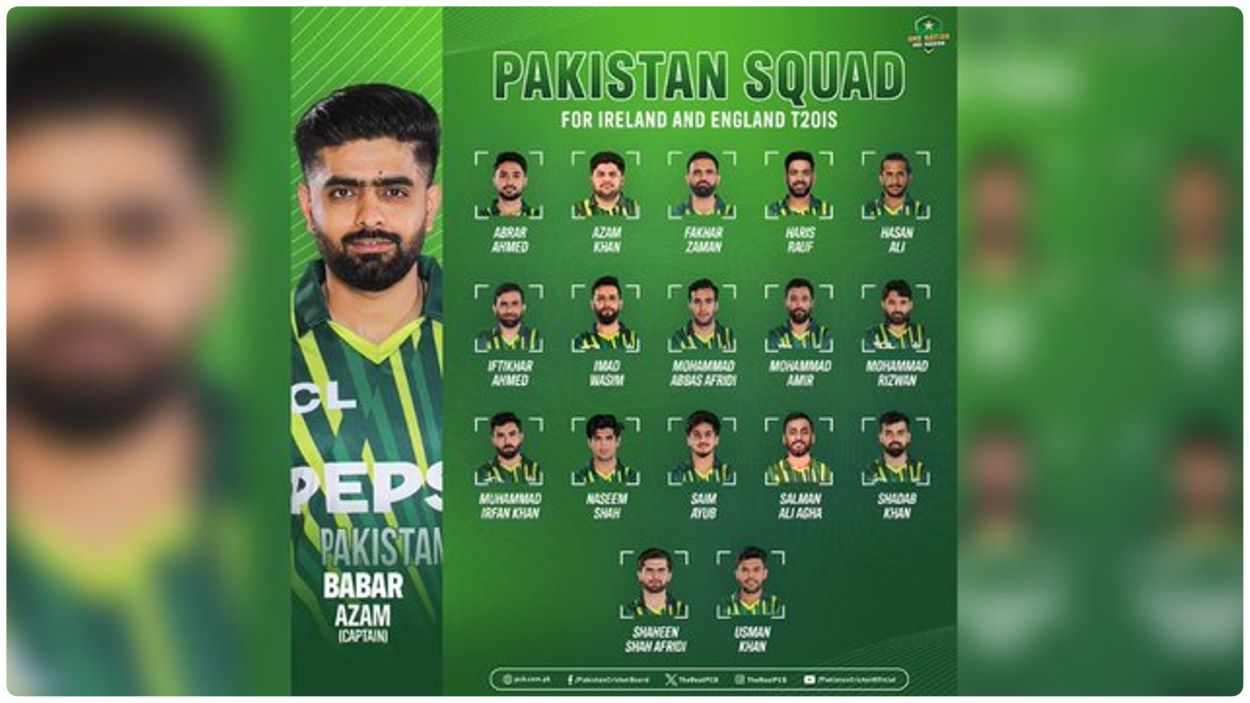 PCB Squad for England and Ireland Tours