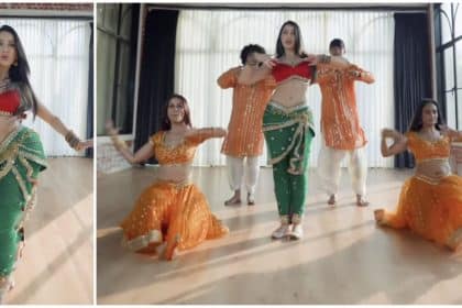 Nora Fatehi Traditional Dance Outfit