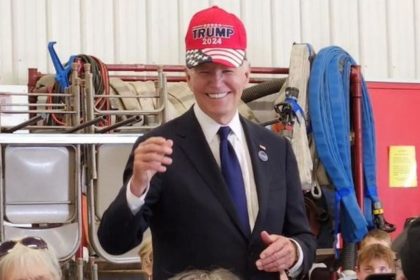 Biden Wears Trump Hat