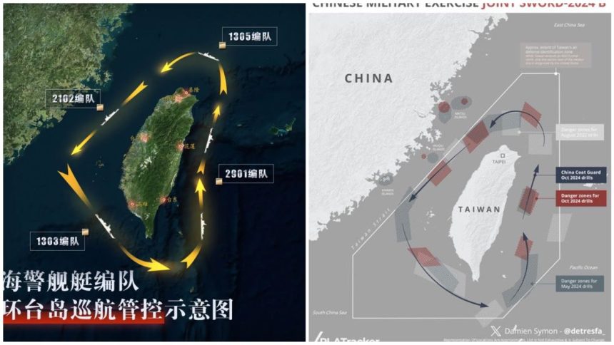 China Military Drills Around Taiwan