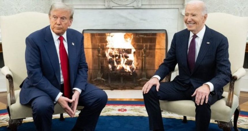 Trump and Biden at White house