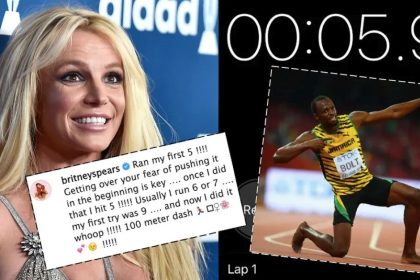 Britney Spears Beats Usain Bolt's Sprint Record