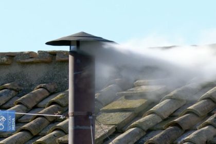 White Smoke from the chimney of the Sistine Chapel.