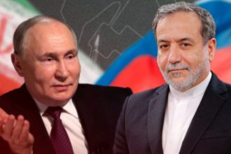 Russian President Vladimir Putin, and Iran’s Foreign Minister Abbas Araghchi meeting