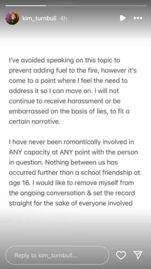 Kim Turnbull response to Romeo Beckham