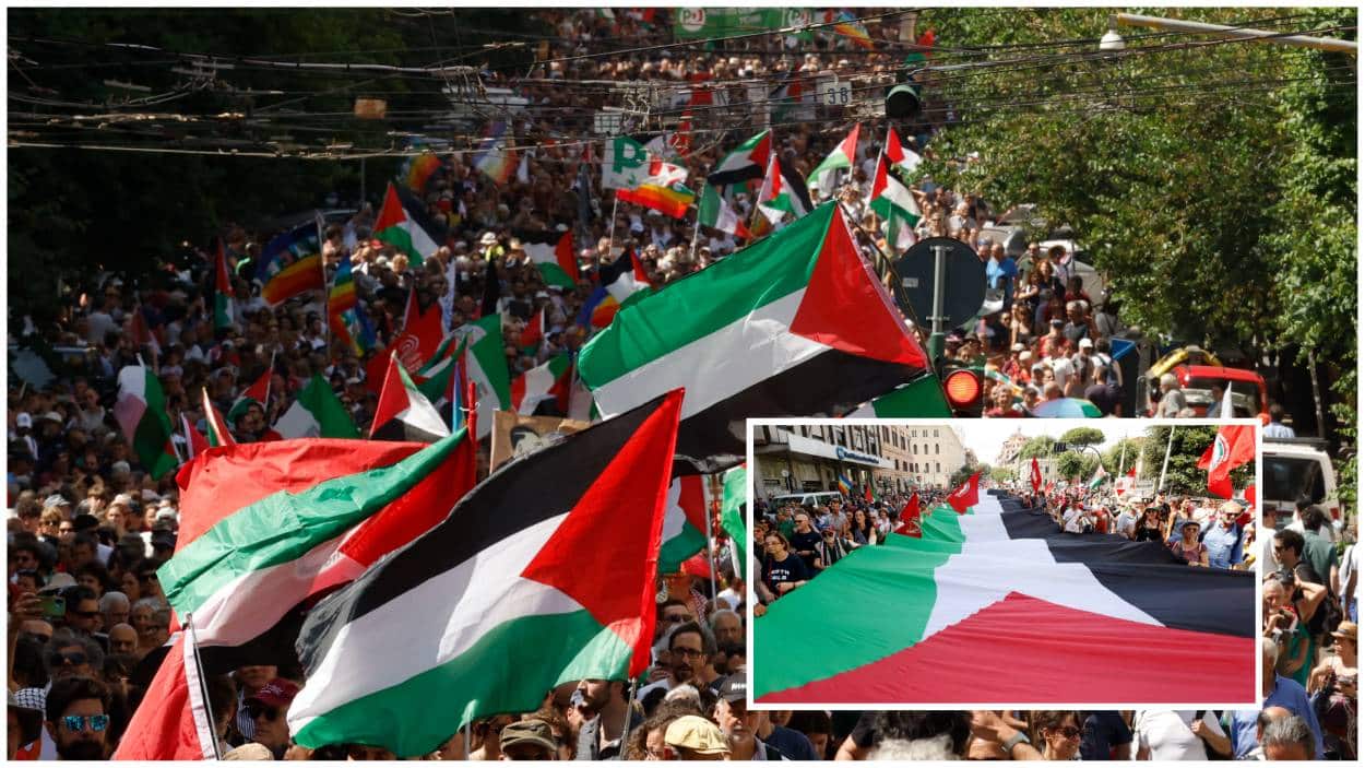Rome Gaza protest