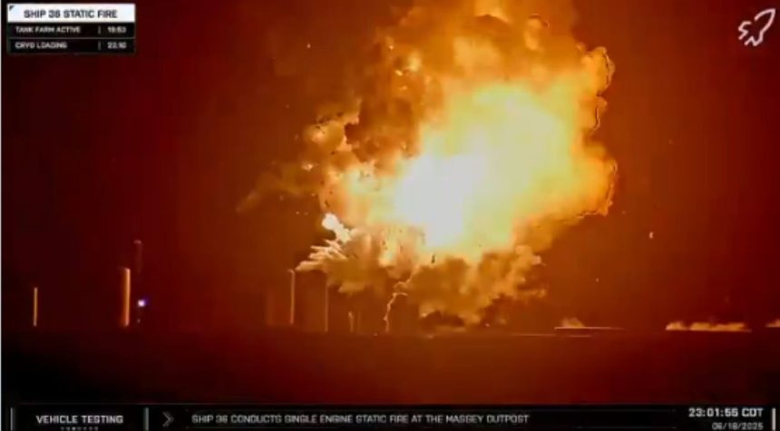 SpaceX Starship Ship 36 explodes