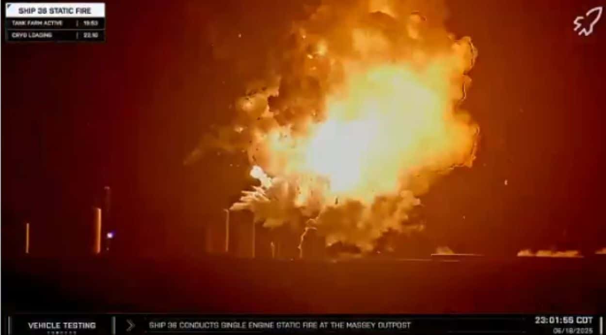 SpaceX Starship Ship 36 explodes
