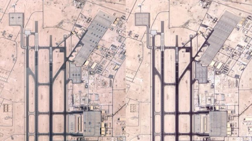 satellite images U.S. military aircraft Qatar