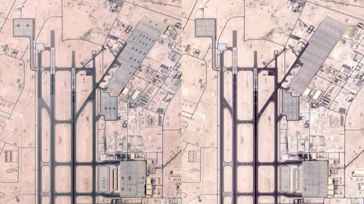 satellite images U.S. military aircraft Qatar