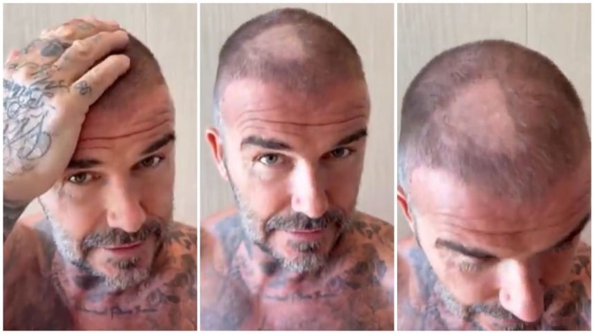 David Beckham buzz cut fail