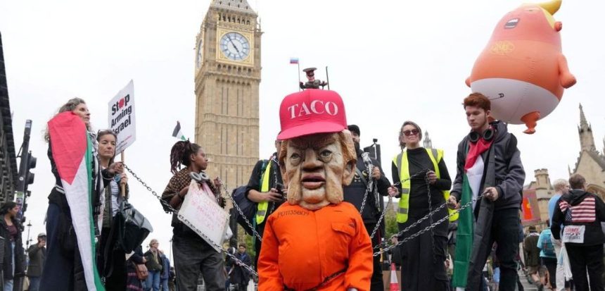 Anti-Trump protests London