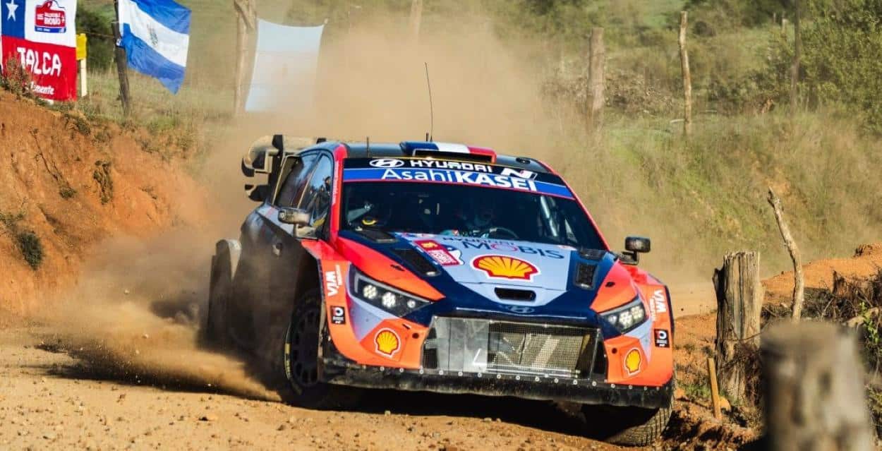 Hyundai’s Adrien Fourmaux at Rally Chile 2025
