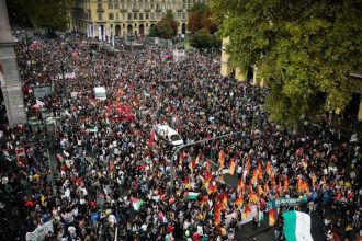 Italian general strike Gaza flotilla