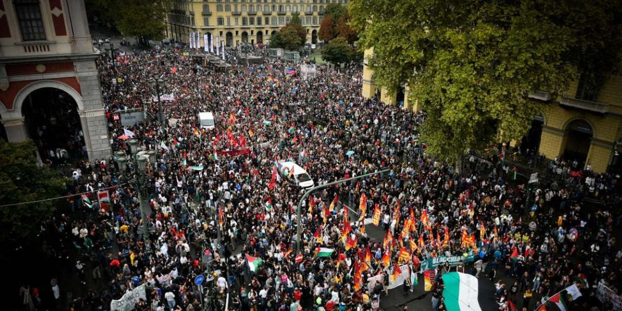 Italian general strike Gaza flotilla