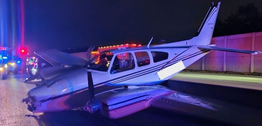plane crash into car i-95 florida