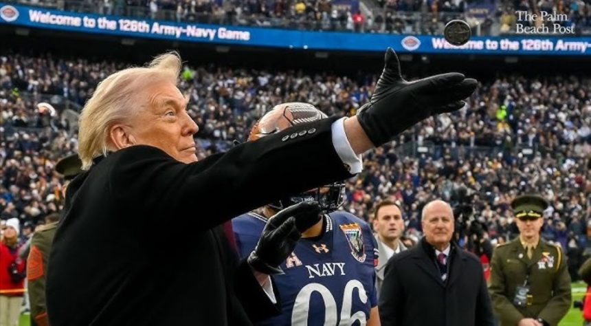 Trump Army-Navy coin toss
