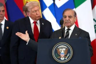 U.S. President Donald Trump ,and Prime Minister Shehbaz Sharif