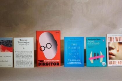Image showing the six books shortlisted for the 2026 International Booker Prize. Image Credit: India Hobson / The Booker Prizes.