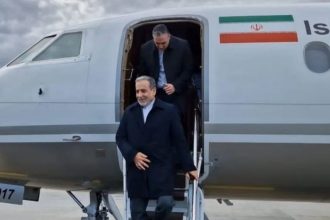 Iranian Foreign Minister Abbas Araghchi arriving in St. Petersburg, Russia, before a scheduled meeting with Vladimir Putin.