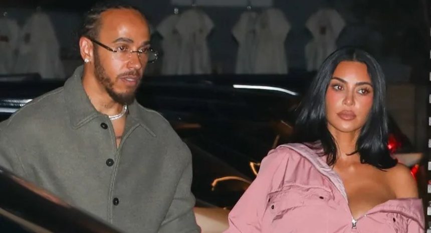 Lewis Hamilton and Kim Kardashian.