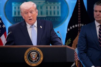 US President Donald Trump and Pete Hegseth the United States Secretary of War