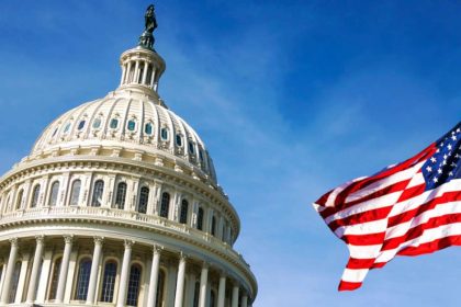 US Senate Building with U.S Flag