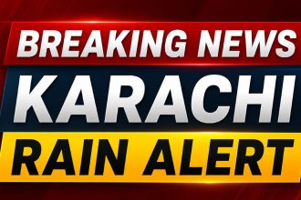 Karachi rain alert shows dark clouds over the city as PMD warns of storms and urban flooding risk