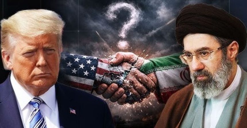 Composite image of US President Donald Trump and Iran’s Supreme Leader Mojtaba Khamenei