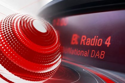 BBC Radio 4 long wave display with red BBC broadcast graphic.