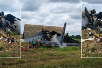 Indian Air Force Plane Crash involving an Antonov An-32 at Jorhat in Assam.