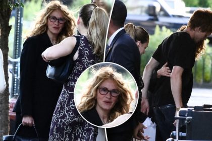 Julia Roberts family outing in New York with her 19-year-old son Henry.
