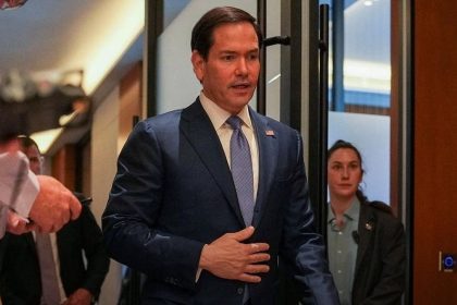 US Secretary of State Marco Rubio pictured in Bahrain.