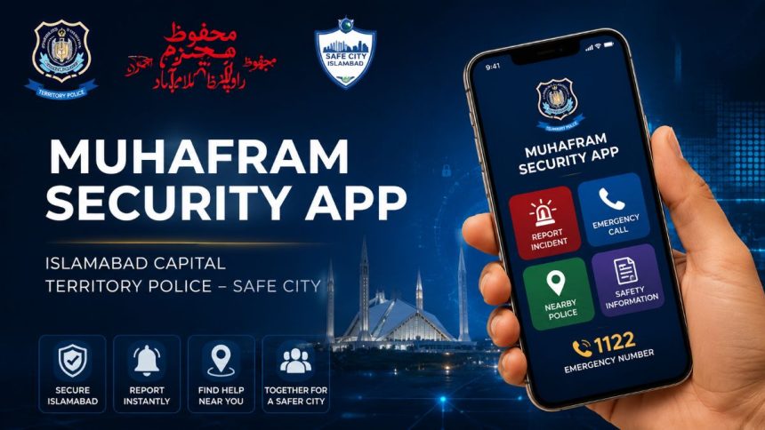 Islamabad Muharram security plan uses drones, Safe City cameras and Mehfooz Muharram app Internal link anchors.