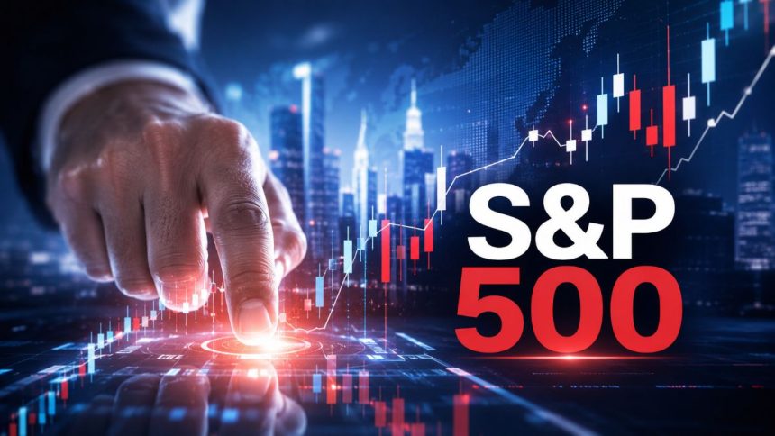 S&P 500 Forecast chart showing bullish target toward 8,000 as SPY trades higher.