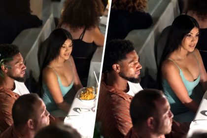 Cardi B and Maduka Okoye dining together beside a Venice canal in Italy.