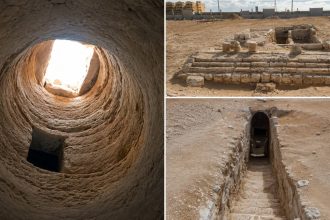 Egypt ancient tombs were found near Marina El-Alamein, while archaeologists also uncovered a Byzantine city site in Dakhla Oasis.