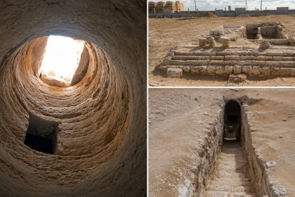 Egypt ancient tombs were found near Marina El-Alamein, while archaeologists also uncovered a Byzantine city site in Dakhla Oasis.