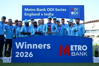 England celebrate 2-1 ODI series win over India at Lord’s
