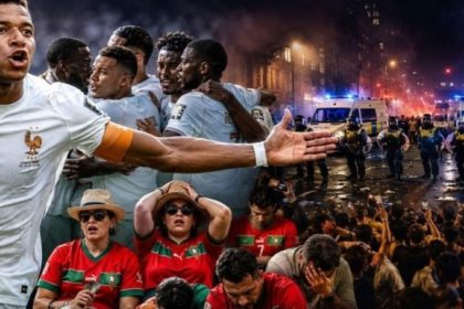 Kylian Mbappé, sad Moroccan fans and police clash on Edgware Road.