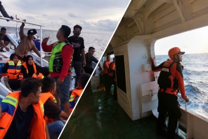 Survivors rescued after three days at sea near Selayar Island, Indonesia