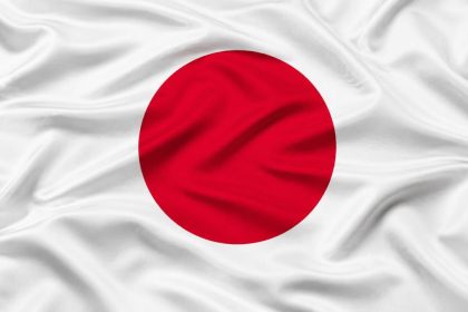 Japanese flag shown in a graphic image
