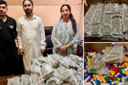 Pakistan Customs seizes 12 kg marijuana at Karachi International Mail Office after drug smuggling attempt.