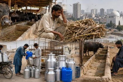 Illustrative image of Karachi milk shortage fears amid disrupted fodder supplies.