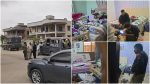 Police at a Gadap City house in Karachi after a robbery left a family hostage.