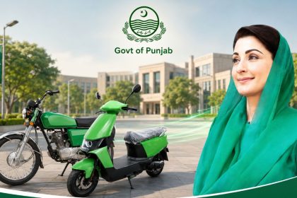 Punjab Chief Minister Maryam Nawaz with electric bikes
