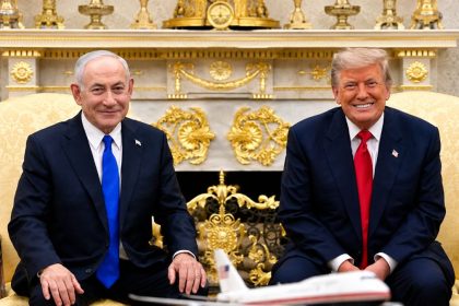 Israeli Prime Minister Benjamin Netanyahu seated alongside U.S. President Donald Trump during a meeting at the White House on July 28, 2026.